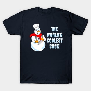 World's Coolest Cook Funny Snowman T-Shirt